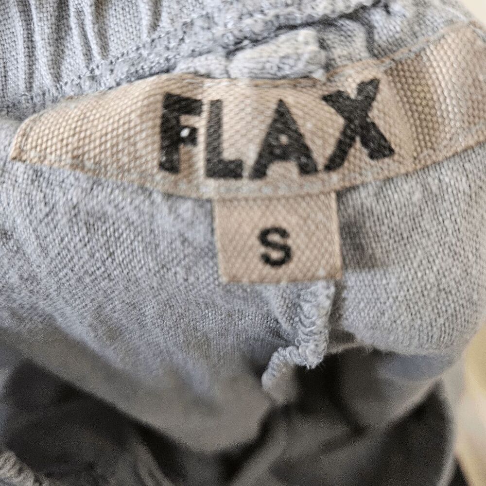 Flax Small Pull-on Lagenlook 100% Linen Wide Leg Pants with Cargo Pockets Womens - Picture 4 of 4
